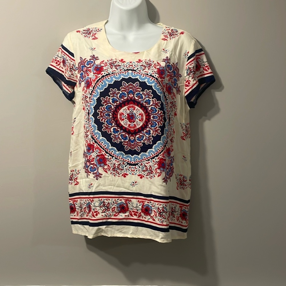 Artisan NY short sleeve boho top